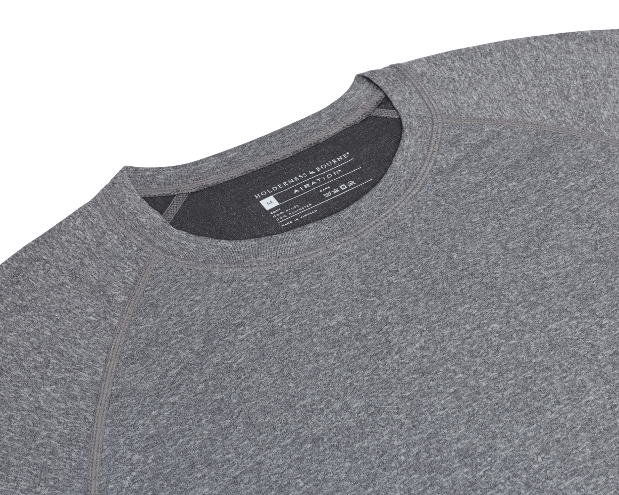 Men's Heathered Gray Workout Shirt | Holderness & Bourne