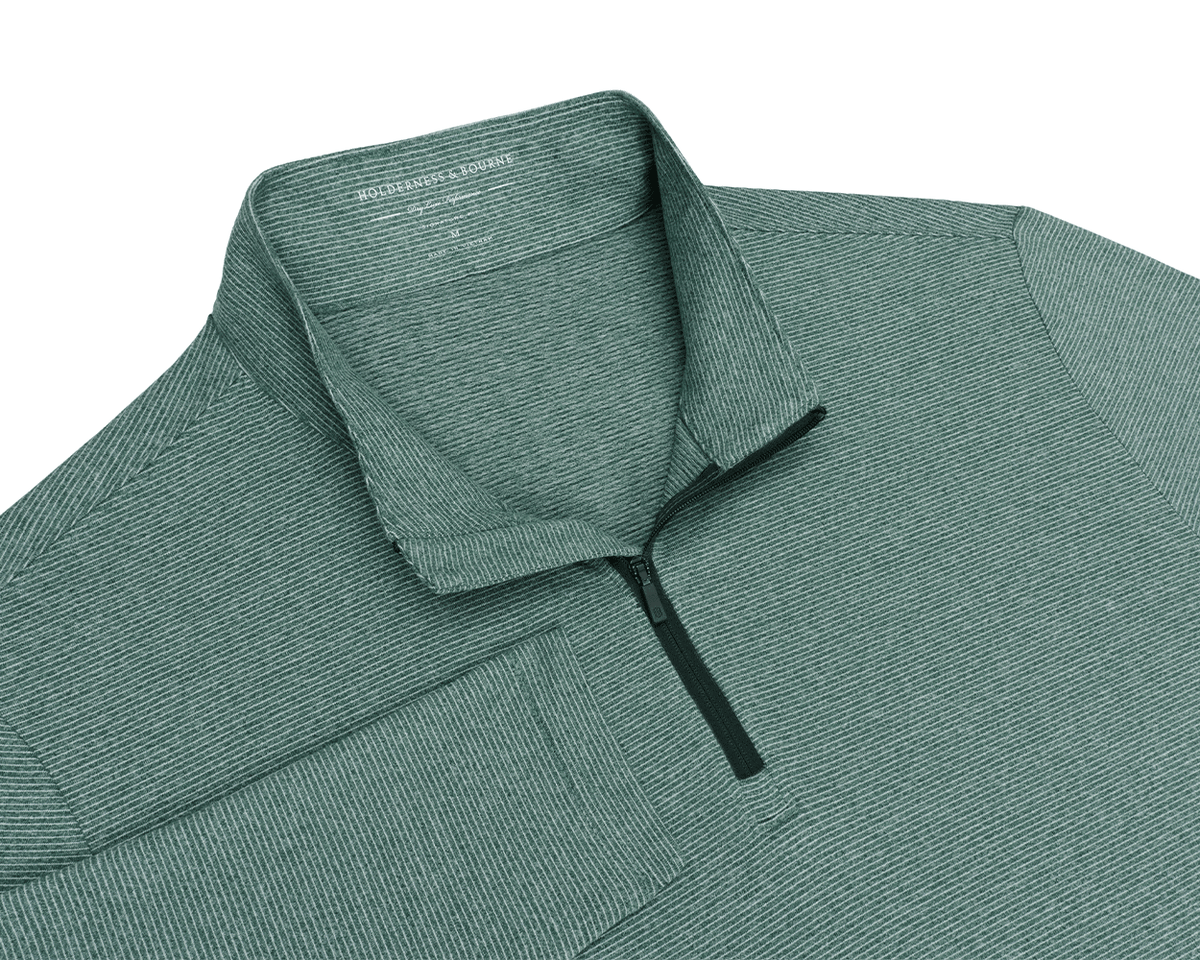 The Royce Quarter-Zip: Heathered California Spruce