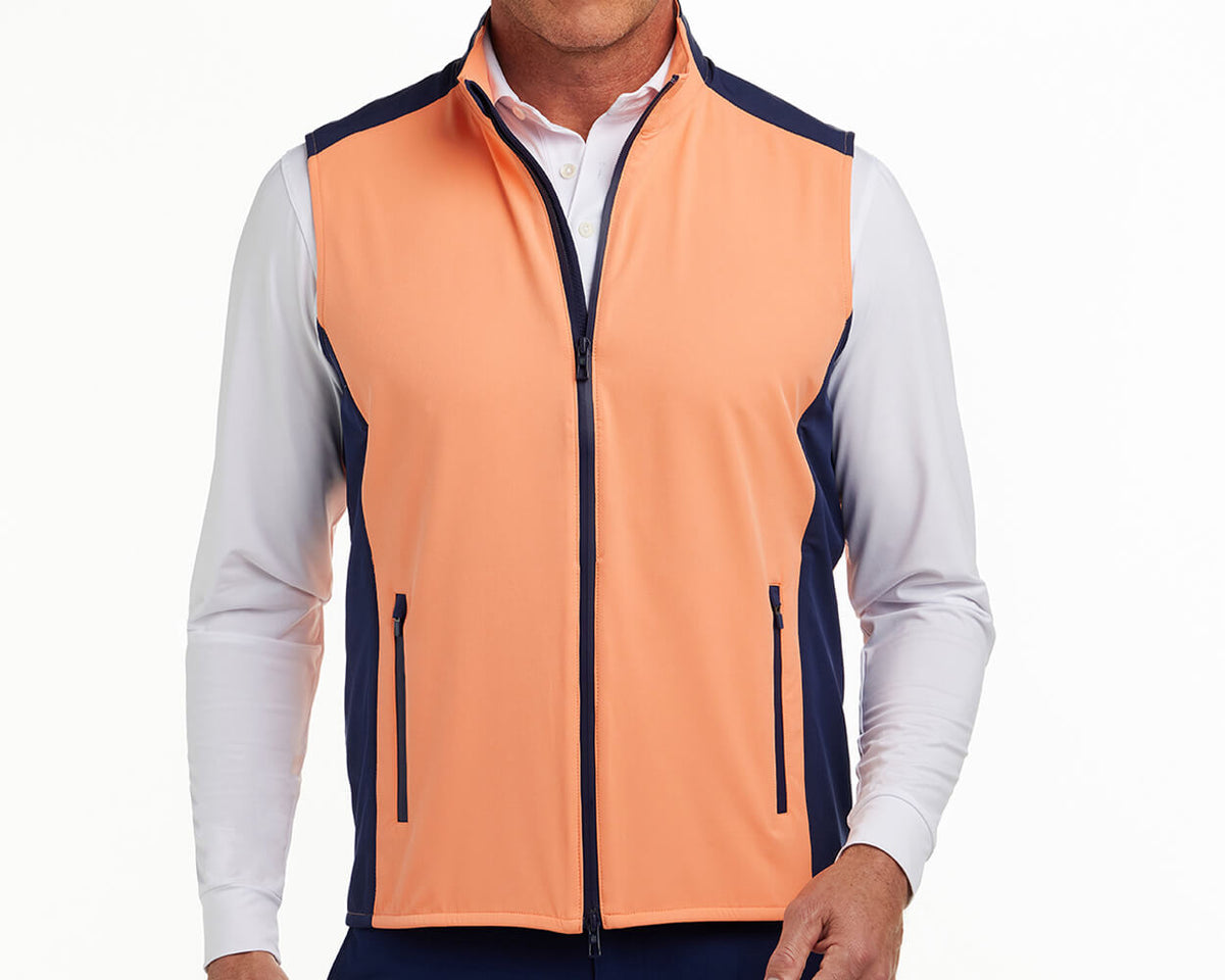 Holderness & Bourne The Hayes Men's Orange Golf Vest