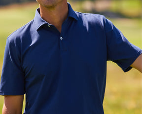 Holderness & Bourne The Scott Men's Navy Blue Cotton Polo Shirt 