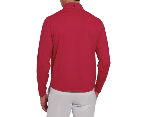 The Bell Quarter-Zip: Heathered Liberty Red