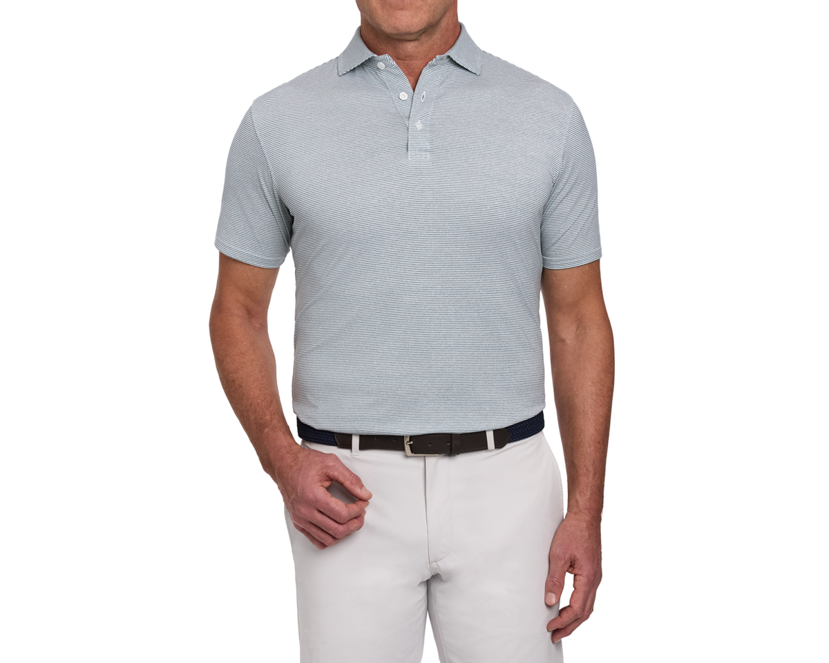 The Perkins Shirt: Heathered California Spruce & White