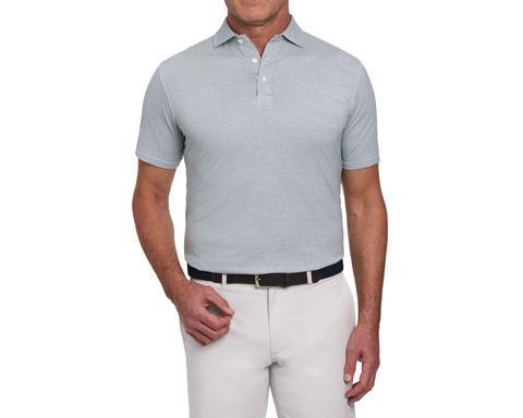 The Perkins Shirt: Heathered California Spruce & White