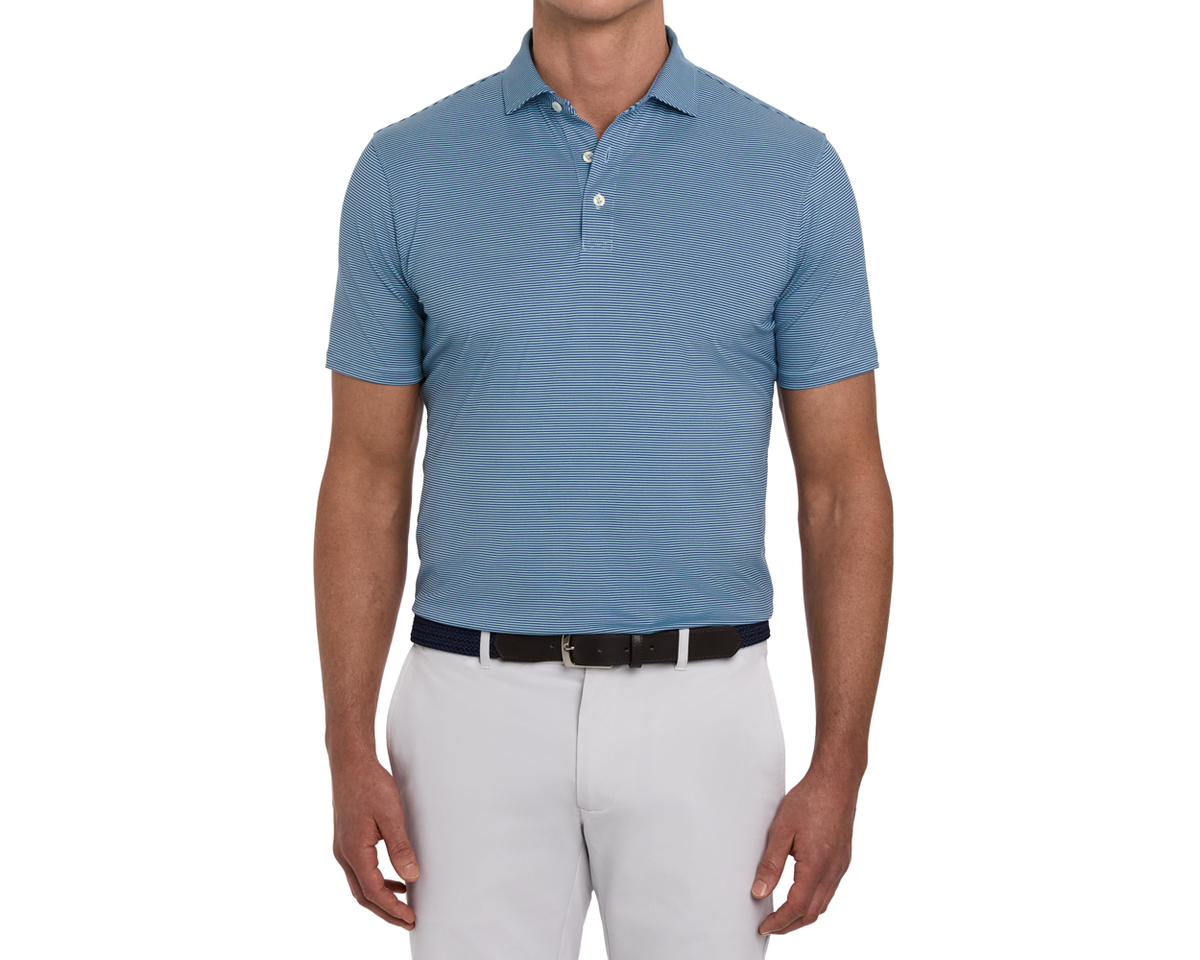 The Perkins Shirt: Pacific Blue & Heathered Vista Blue