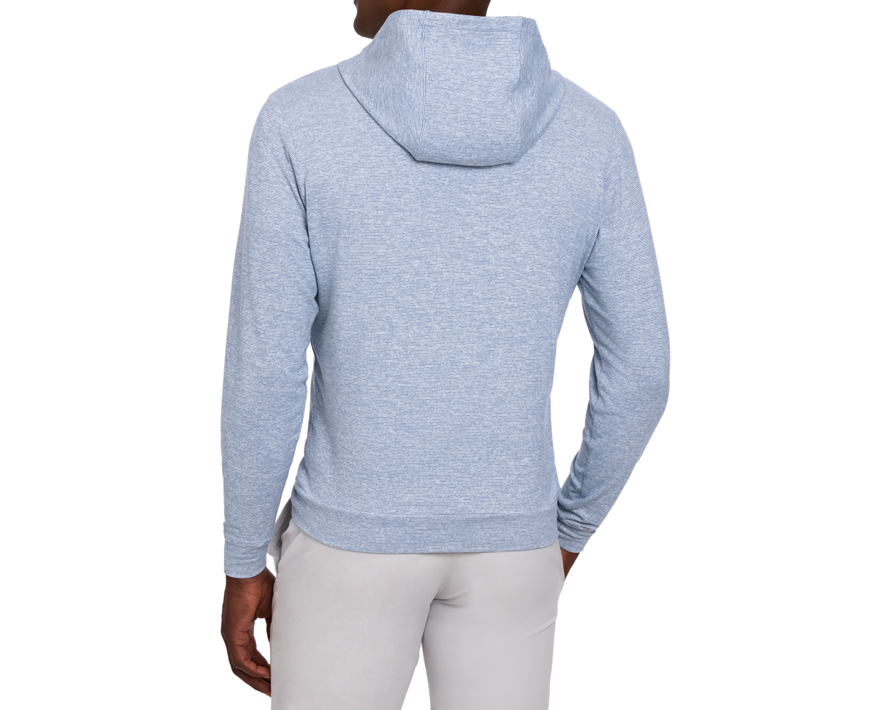 The Hamilton Hoodie: Heathered Pacific Blue & White