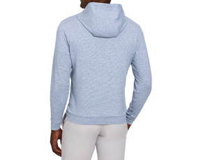 The Hamilton Hoodie: Heathered Pacific Blue & White