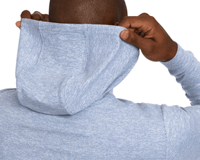 The Hamilton Hoodie: Heathered Pacific Blue & White