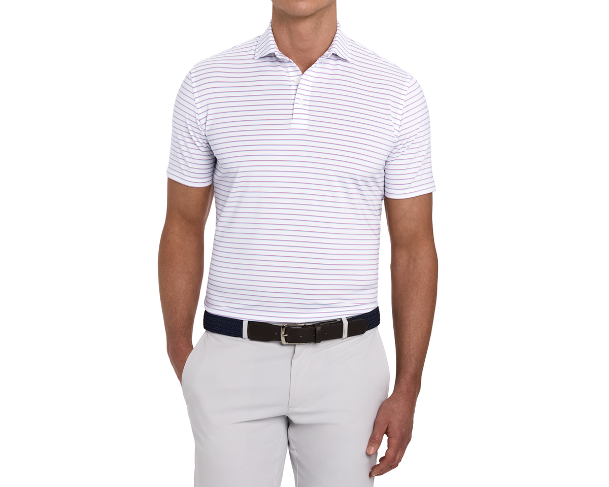 The Springer Shirt: White/Faded Mauve/Vista Blue