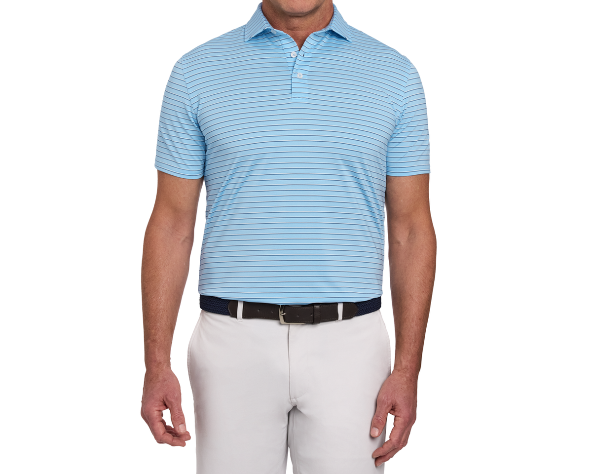 The Springer Shirt: Vista Blue/White/Pacific Blue