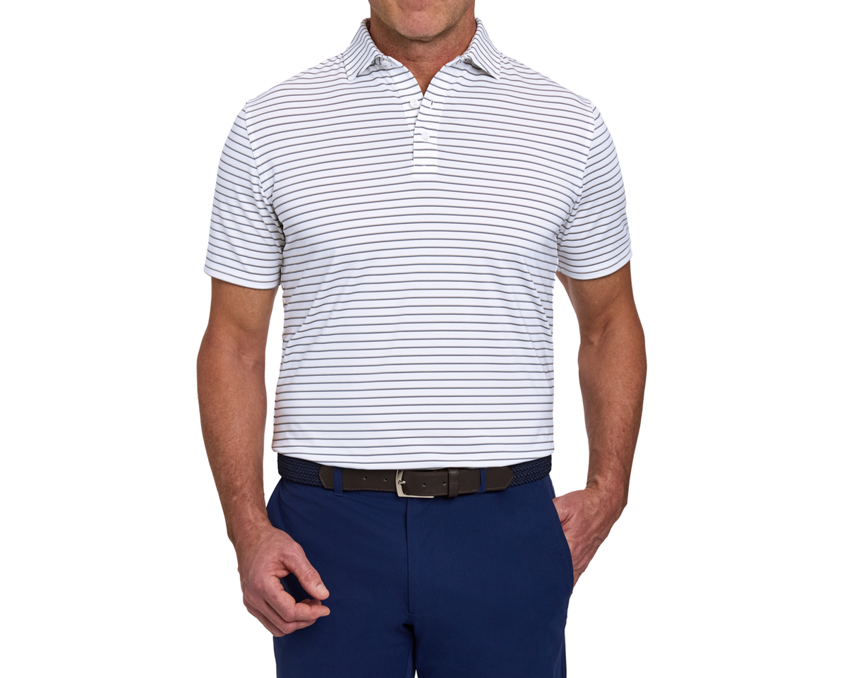 The Springer Shirt: White/Dune/Pacific Blue