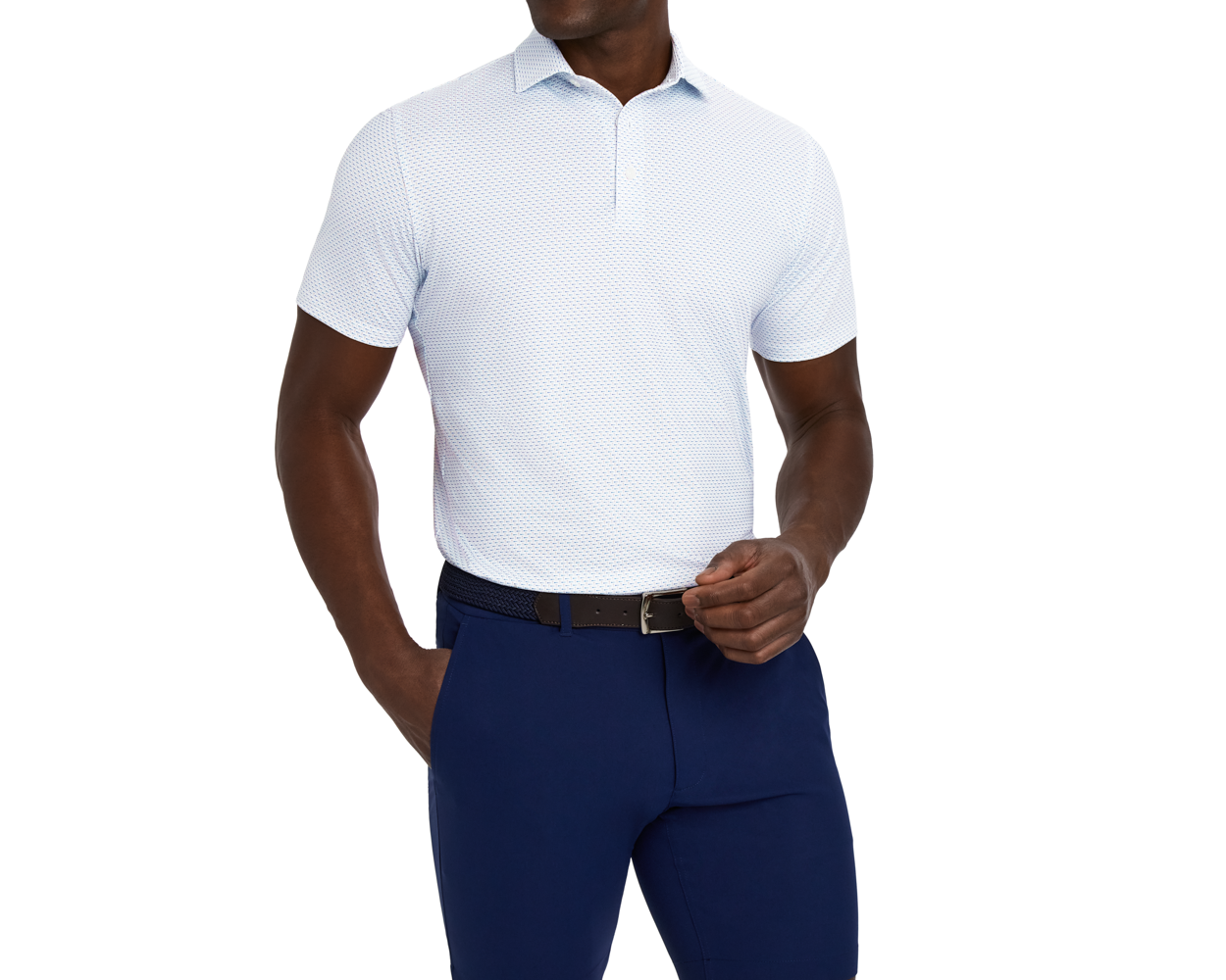 The Cromwell Shirt: Dune & Pacific Blue