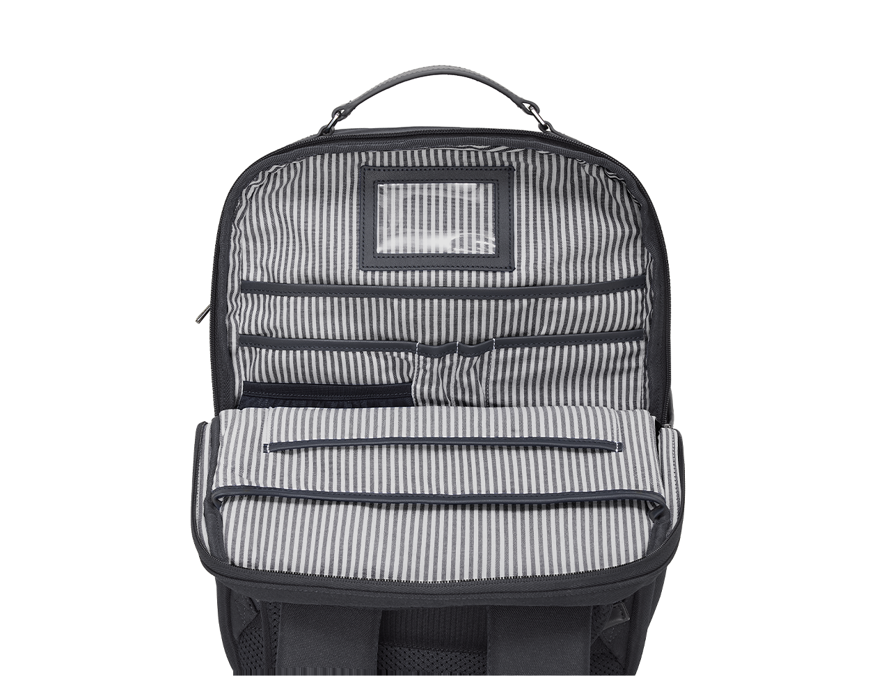 The Broughton Backpack: Dark Gray - Black Embroidery