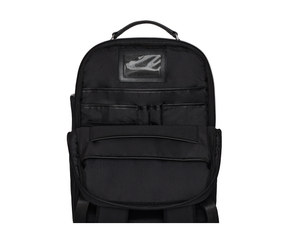 The Broughton Backpack: Black - Dark Gray Embroidery
