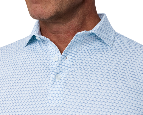 The Meade Shirt: Vista Blue & Pacific Blue