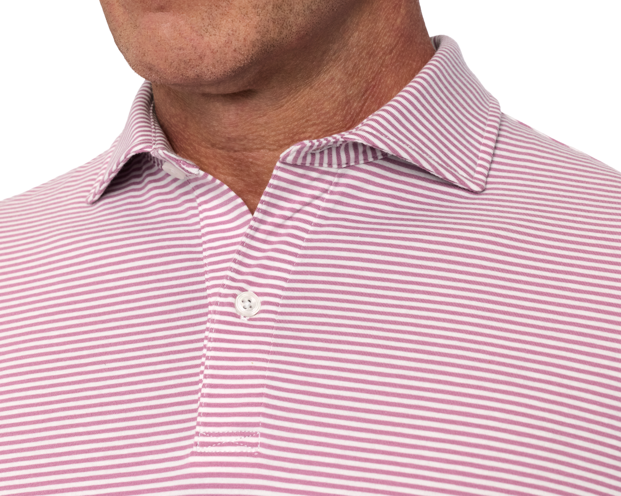 The Herron Shirt: Faded Mauve & White