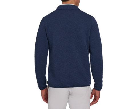The Sullivan Quarter-Snap: Heathered Navy Blue