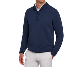 The Sullivan Quarter-Snap: Heathered Navy Blue