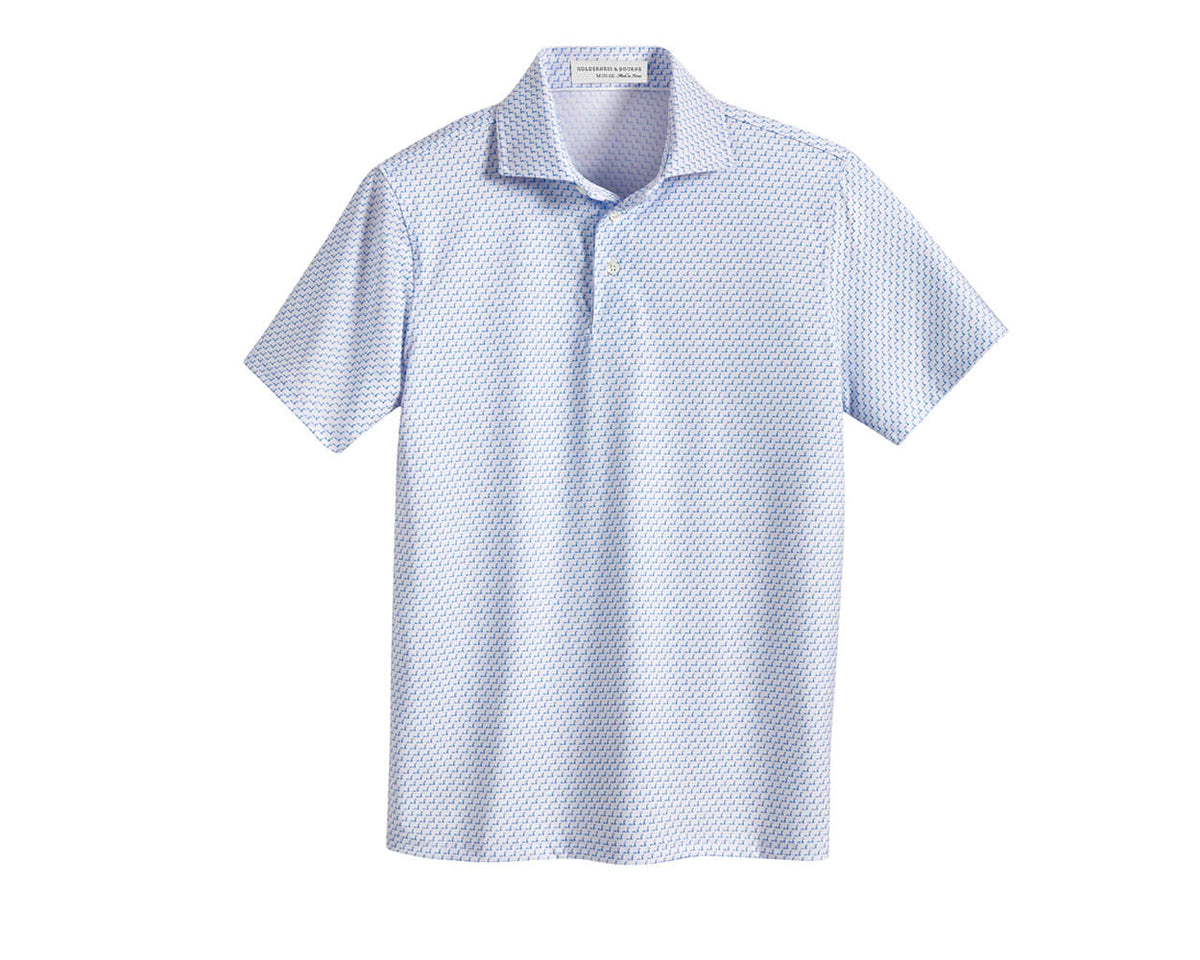 Holderness & Bourne The Nessie Boys' Loch Ness Monster Polo Shirt in Blue