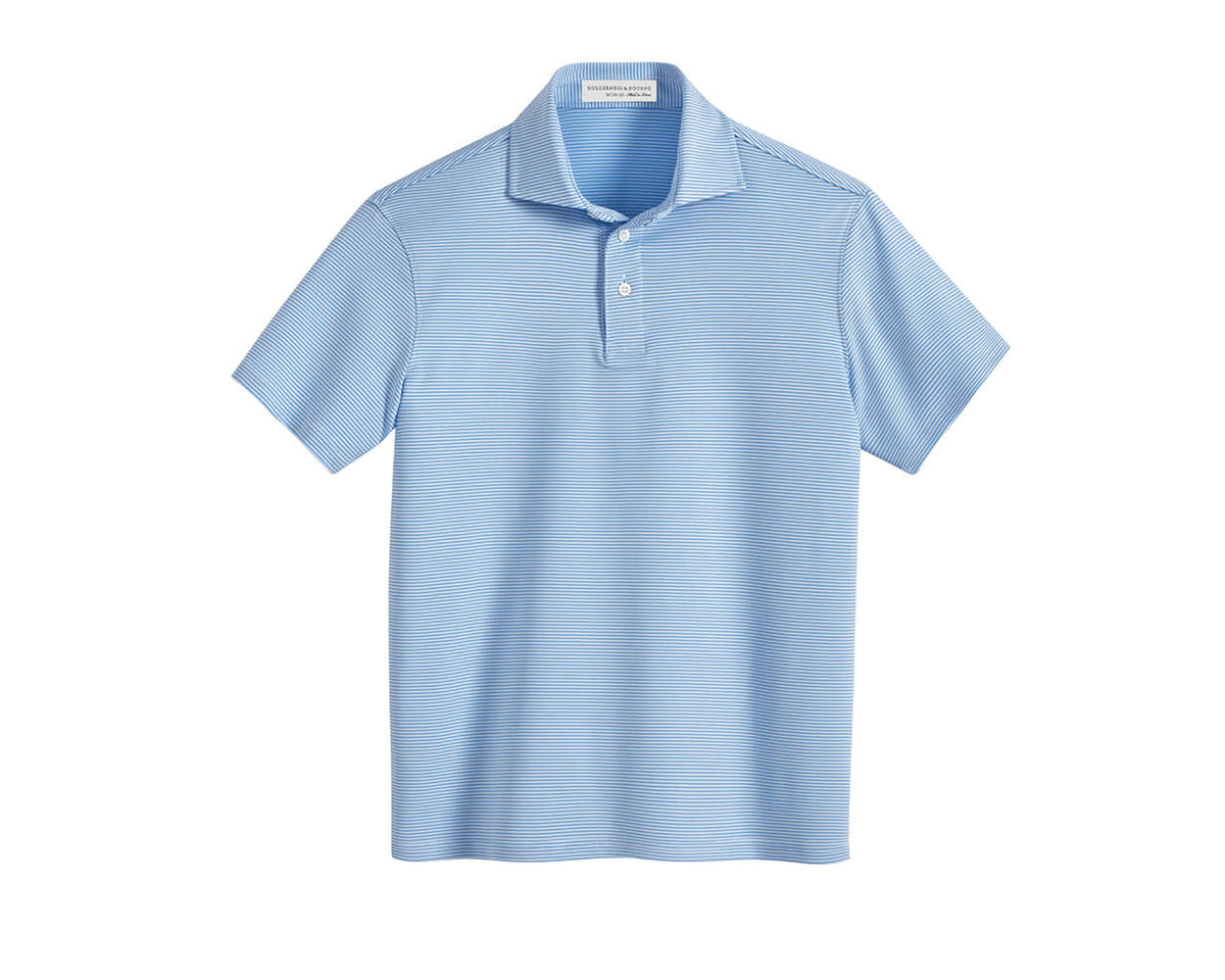 Holderness & Bourne The Perkins Boys' Blue Striped Polo Shirt