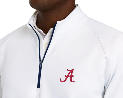 University of Alabama Rodgers Quarter-Zip: White
