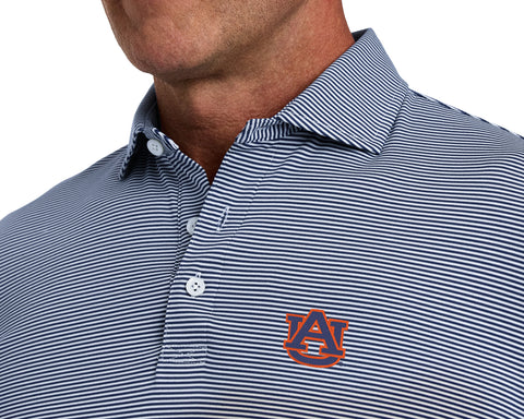 Auburn University Perkins Shirt: Navy & White