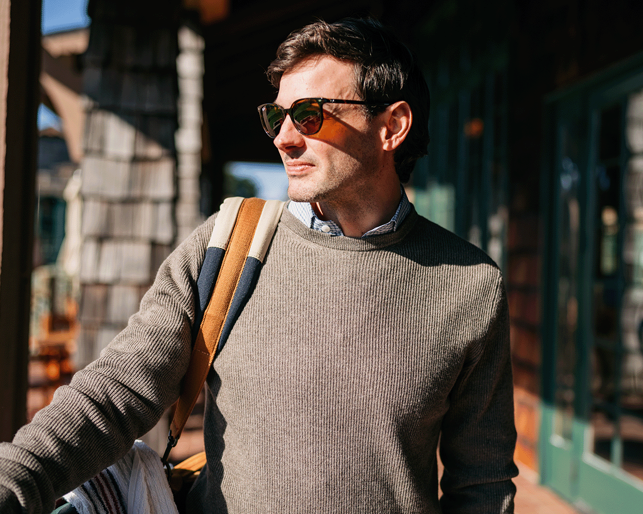 The Barrett Crewneck Sweater: Heathered Driftwood