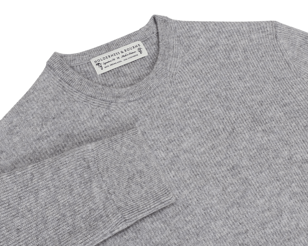 The Barrett Crewneck Sweater: Heathered Gray