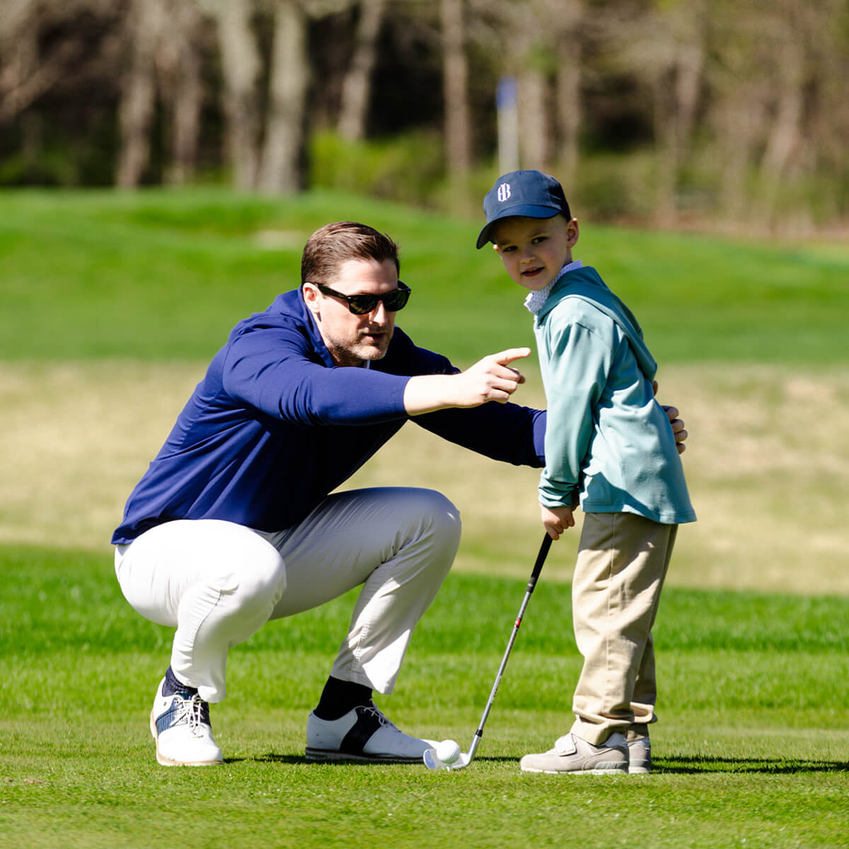 boy wearing golf clothes