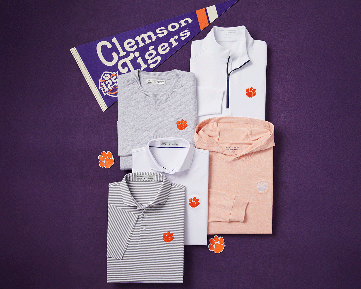 Clemson University Ward Crewneck Sweater: Heathered Gray