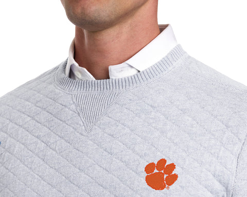 Clemson University Ward Crewneck Sweater: Heathered Gray