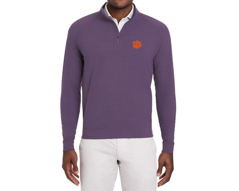 Clemson University Westland Quarter-Zip: Heathered Amherst