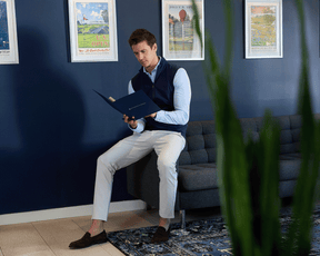 The Cullinane Shirt: Heathered Vista Blue