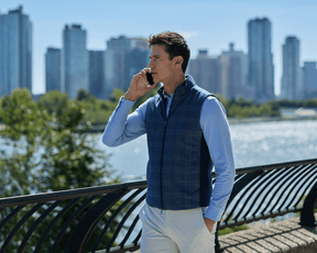 The Sterling Vest: Heathered Navy