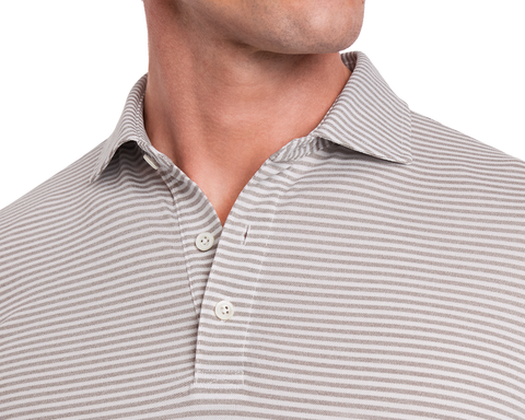 The Maxwell Shirt: Heathered Dune & White