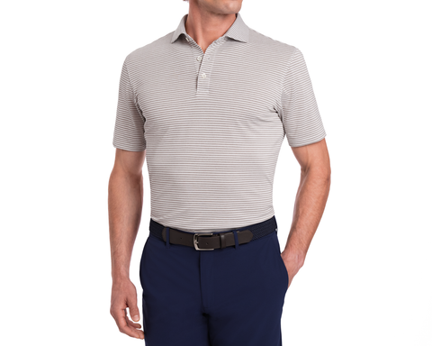 The Maxwell Shirt: Heathered Dune & White