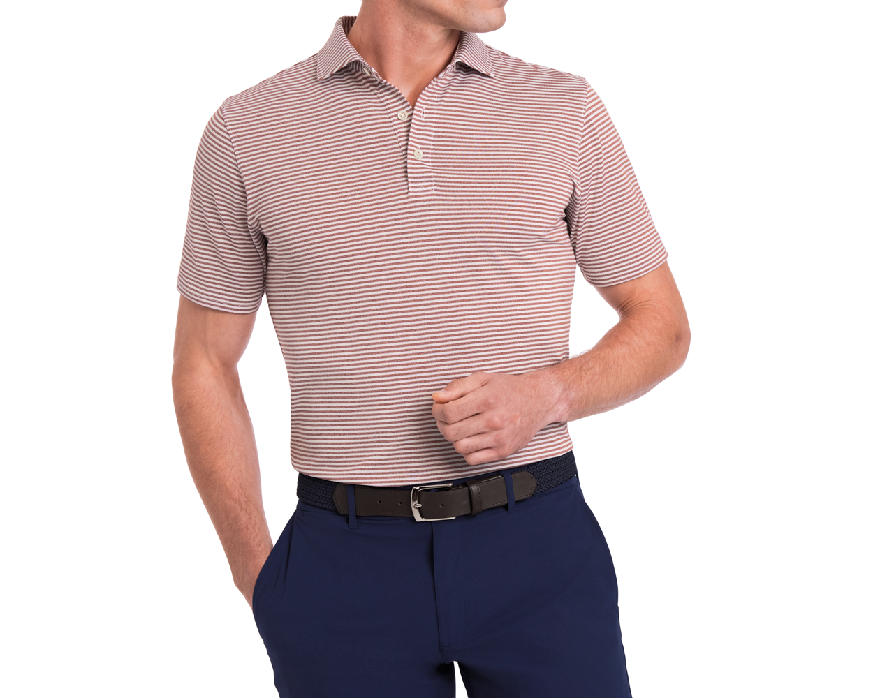 The Maxwell Shirt: Heathered Exeter & White