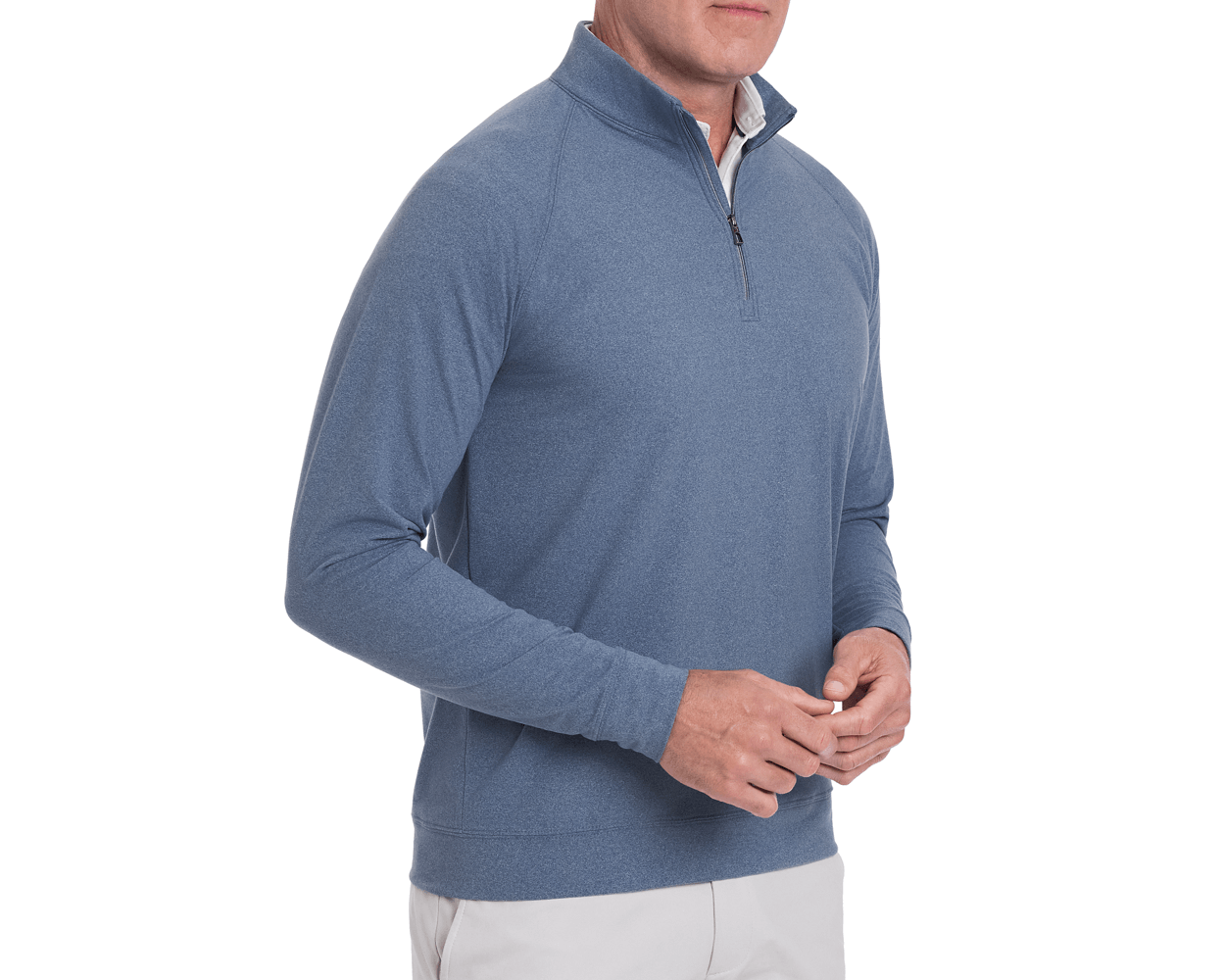 Men's Light Blue Quarter-Zip | Holderness & Bourne Men's Light Blue Quarter-Zip | Holderness & Bourne
