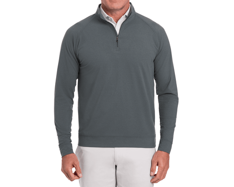 The Westland Quarter-Zip: Heathered Ivy
