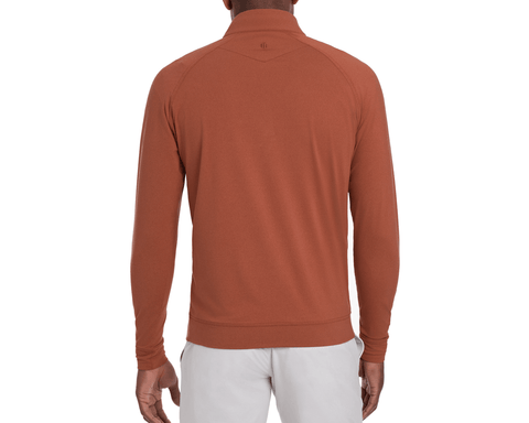 The Westland Quarter-Zip: Heathered Russet