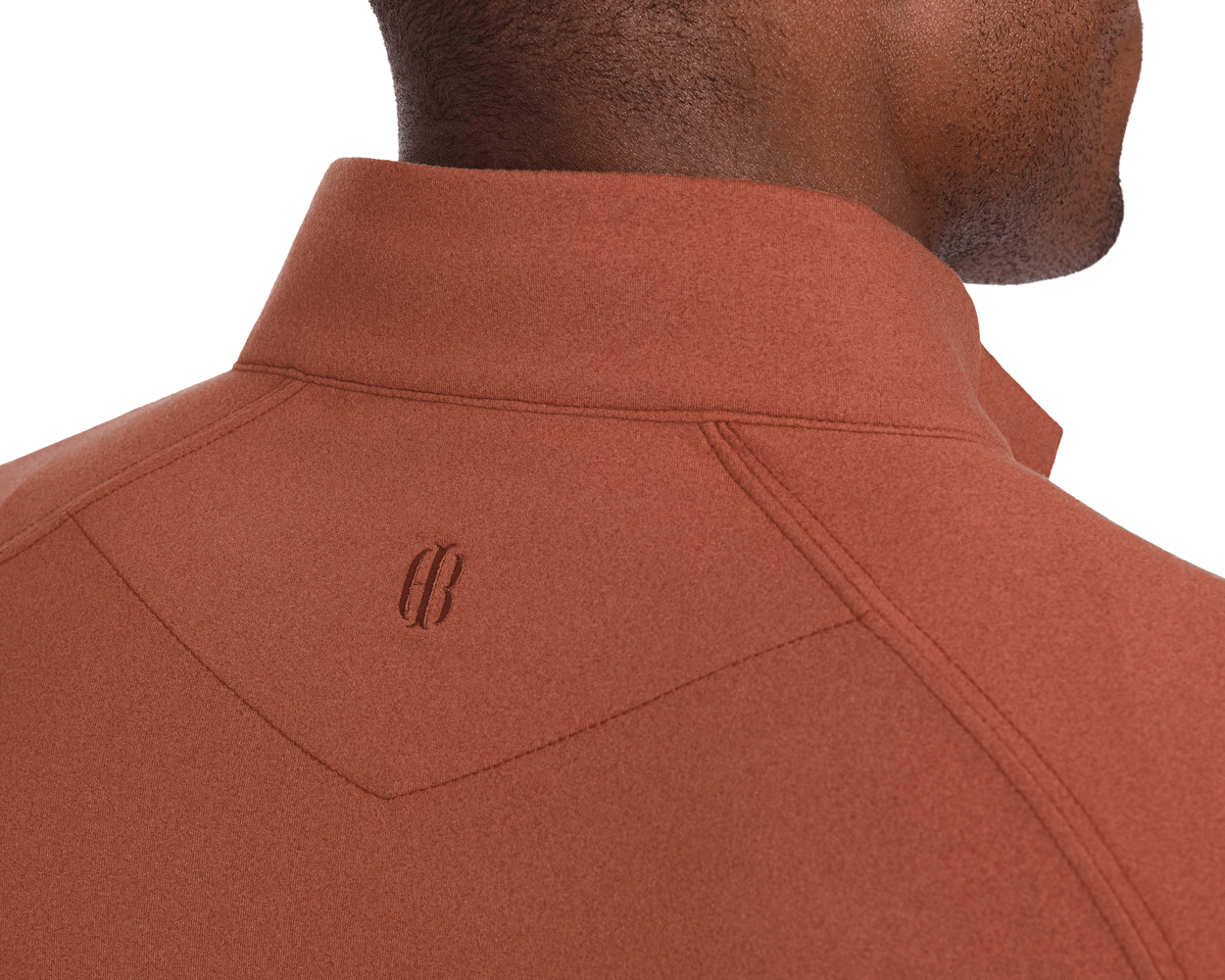 The Westland Quarter-Zip: Heathered Russet