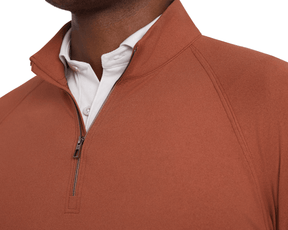 The Westland Quarter-Zip: Heathered Russet