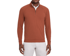 The Westland Quarter-Zip: Heathered Russet