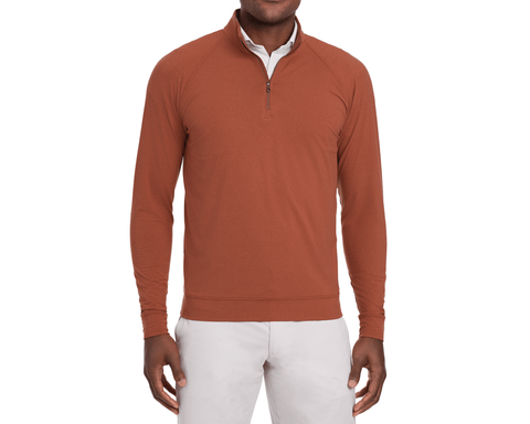 The Westland Quarter-Zip: Heathered Russet