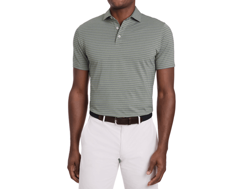 The Springer Shirt: Heathered Ivy/White/Navy