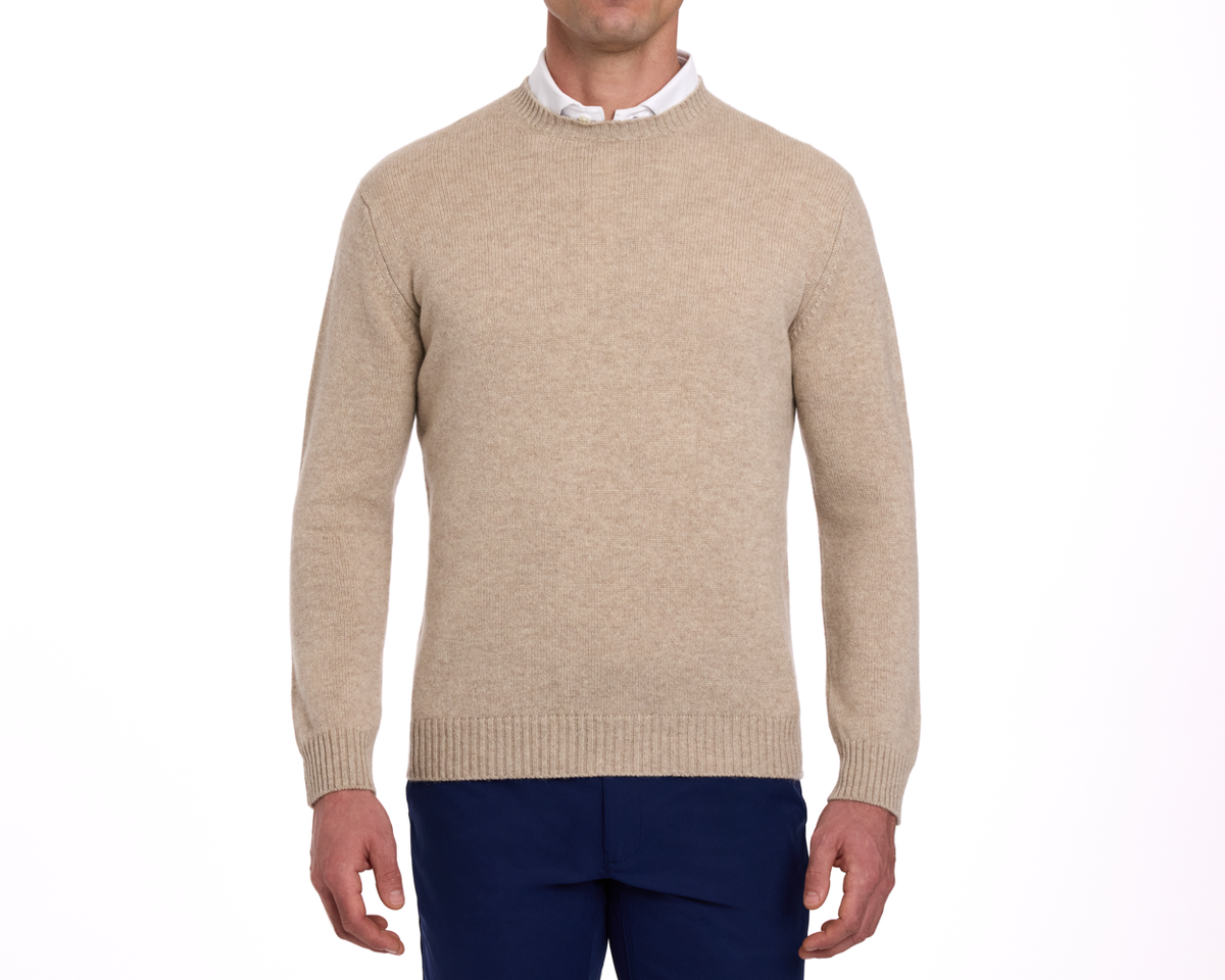 The Berwick Crewneck Sweater: Heathered Dune