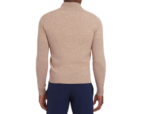 Holderness & Bourne Men’s Tan Pullover Sweater worn by a person on a white background