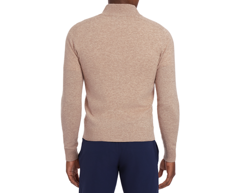 Holderness & Bourne Men’s Tan Pullover Sweater worn by a person on a white background