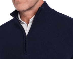 Men's Navy Quarter-Zip Sweater | Holderness & Bourne Men's Navy Quarter-Zip Sweater | Holderness & Bourne
