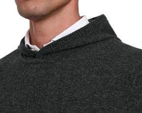 The Logan Hoodie Sweater: Heathered Ivy
