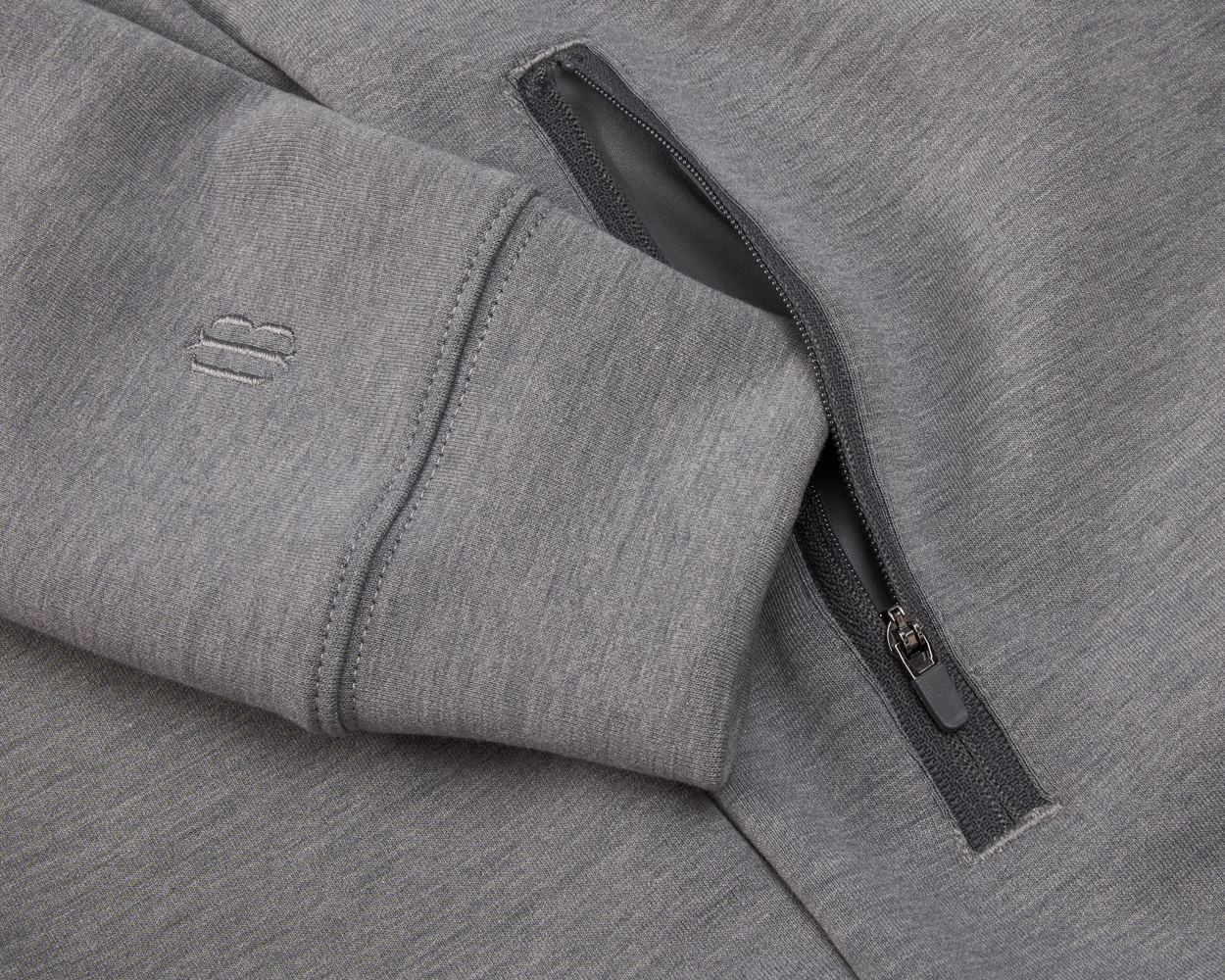 The Tilley Quarter-Zip Hoodie: Heathered Charcoal